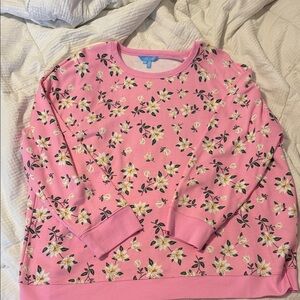 Draper James Pink Floral Sweatshirt
